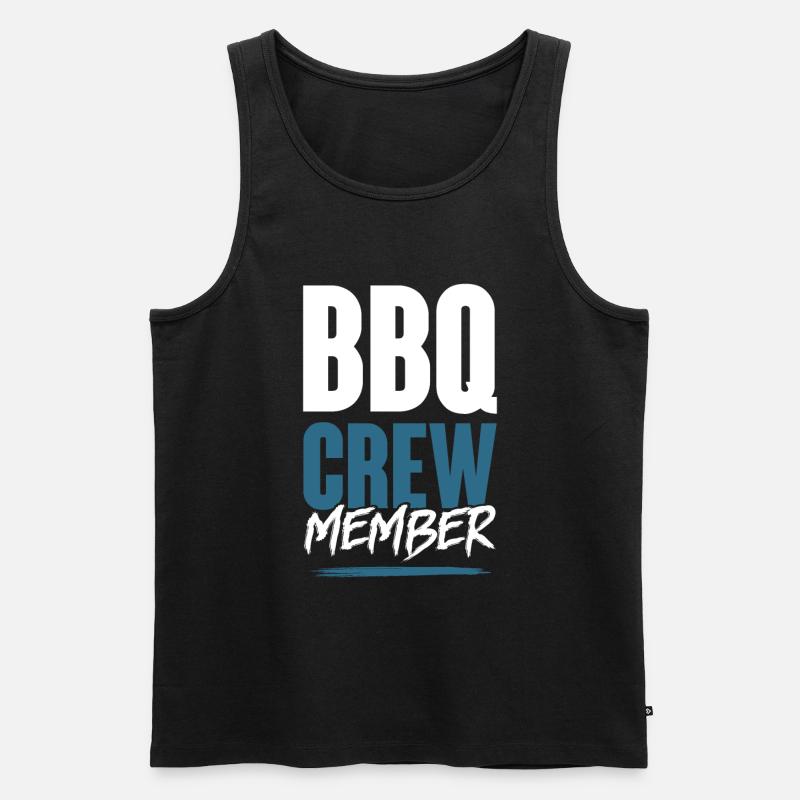 Bbq Crew - Männer Premium Bio Tank Top - Schwarz