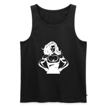 Femme Muscles Gym Musculation Fitness - Débardeur bio Premium Homme - noir - Devant - Michal (187cm)