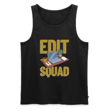Editor Kader - Männer Premium Bio Tank Top - Schwarz - Vorne - Michal (187cm)