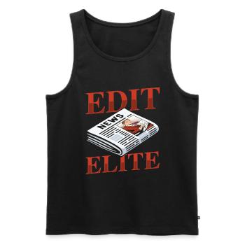 Editor Team - Männer Premium Bio Tank Top - Schwarz - Vorne - Michal (187cm)