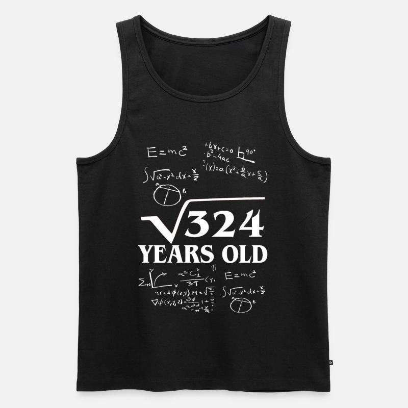 18 ans, maths - Débardeur bio Premium Homme - noir
