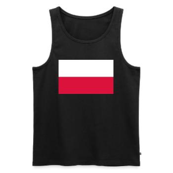 Poland Flag Pride - Men's Premium Organic Tank Top - black - Front - AI Model Male 178 light (178cm)