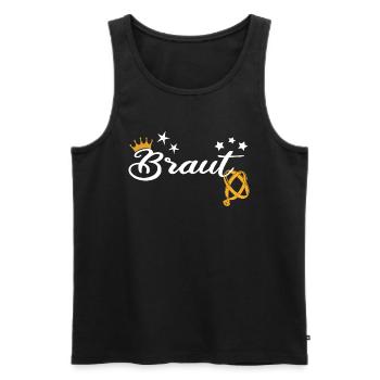 Braut ist Königin Ich bin die Braut - Männer Premium Bio Tank Top - Schwarz - Vorne - Michal (187cm)