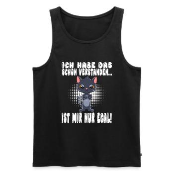 Ich Habe Das Schon Verstanden Ist Mir Nur Egal - Männer Premium Bio Tank Top - Schwarz - Vorne - Michal (187cm)