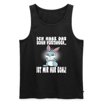 Ich Habe Das Schon Verstanden Ist Mir Nur Egal - Männer Premium Bio Tank Top - Schwarz - Vorne - Michal (187cm)