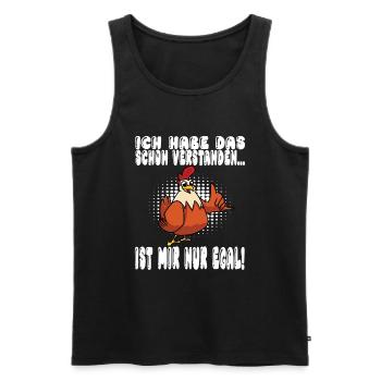 Ich Habe Das Schon Verstanden Ist Mir Nur Egal - Männer Premium Bio Tank Top - Schwarz - Vorne - Michal (187cm)
