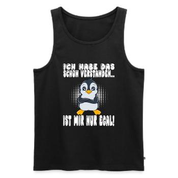 Ich Habe Das Schon Verstanden Ist Mir Nur Egal - Männer Premium Bio Tank Top - Schwarz - Vorne - Michal (187cm)