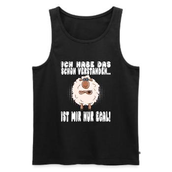 Ich Habe Das Schon Verstanden Ist Mir Nur Egal - Männer Premium Bio Tank Top - Schwarz - Vorne - Michal (187cm)