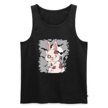 Halloween Zombie Animals Halloween Rabbit - Men's Premium Organic Tank Top - black - Front - Michal (187cm)