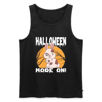 Halloween Zombie Animaux Halloween Lapin - Débardeur bio Premium Homme - noir - Devant - Michal (187cm)