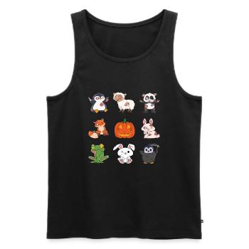 Halloween Zombie Animals Halloween Animals - Men's Premium Organic Tank Top - black - Front - Michal (187cm)