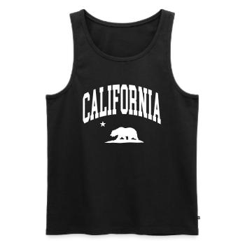 Californie - Débardeur bio Premium Homme - noir - Devant - Michal (187cm)