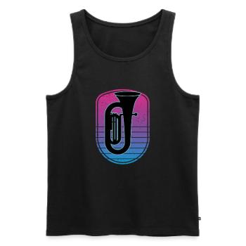 Tuba Spieler Tuba Musikinstrument - Männer Premium Bio Tank Top - Schwarz - Vorne - AI Model Male 178 light (178cm)