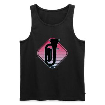 Tuba Spieler Tuba Musikinstrument - Männer Premium Bio Tank Top - Schwarz - Vorne - AI Model Male 178 light (178cm)