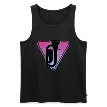 Tuba Spieler Tuba Musikinstrument - Männer Premium Bio Tank Top - Schwarz - Vorne - AI Model Male 178 light (178cm)