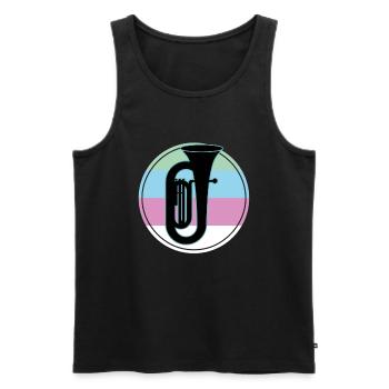Tuba Spieler Tuba Musikinstrument - Männer Premium Bio Tank Top - Schwarz - Vorne - AI Model Male 178 light (178cm)