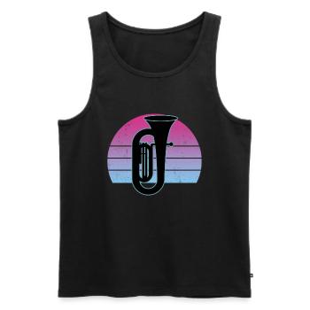 Tuba Spieler Tuba Musikinstrument - Männer Premium Bio Tank Top - Schwarz - Vorne - AI Model Male 178 light (178cm)