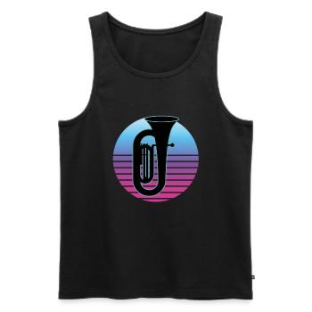 Tuba Spieler Tuba Musikinstrument - Männer Premium Bio Tank Top - Schwarz - Vorne - AI Model Male 178 light (178cm)