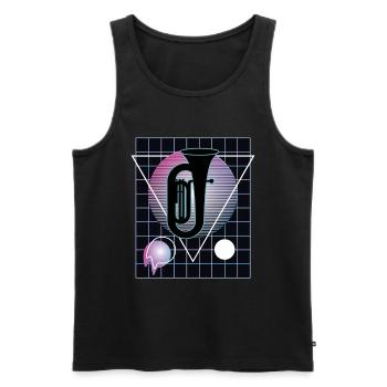 Tuba Spieler Tuba Musikinstrument - Männer Premium Bio Tank Top - Schwarz - Vorne - AI Model Male 178 light (178cm)