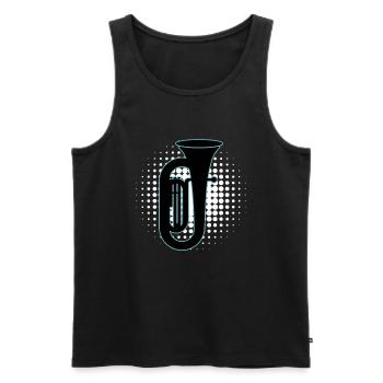 Tuba Spieler Tuba Musikinstrument - Männer Premium Bio Tank Top - Schwarz - Vorne - AI Model Male 178 light (178cm)