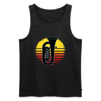 Tuba Spieler Tuba Musikinstrument - Männer Premium Bio Tank Top - Schwarz - Vorne - AI Model Male 178 light (178cm)