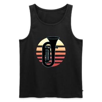 Tuba Spieler Tuba Musikinstrument - Männer Premium Bio Tank Top - Schwarz - Vorne - AI Model Male 178 light (178cm)