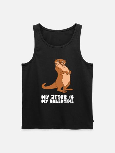 Søte oter ordspill og oter vitser - Premium økologisk Tanktop for menn - 
