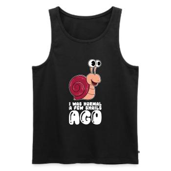 I was normal in front of a few snails - Men's Premium Organic Tank Top - black - Front - Michal (187cm)
