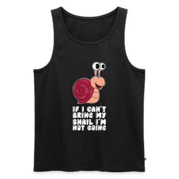 If I can't bring my snail - Men's Premium Organic Tank Top - black - Front - Michal (187cm)