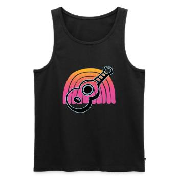 Ukuleles Vitage - Men's Premium Organic Tank Top - black - Front - AI Model Male 178 light (178cm)