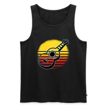 Ukuleles Vitage - Men's Premium Organic Tank Top - black - Front - AI Model Male 178 light (178cm)