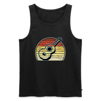 Ukuleles Vitage - Men's Premium Organic Tank Top - black - Front - AI Model Male 178 light (178cm)