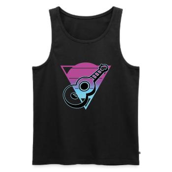 Ukuleles Vitage - Men's Premium Organic Tank Top - black - Front - AI Model Male 178 light (178cm)