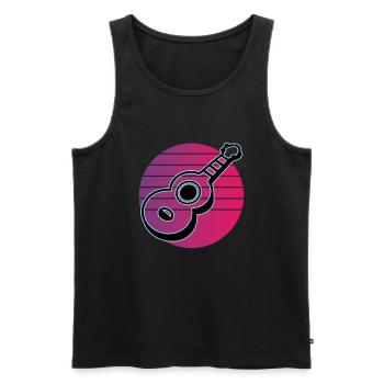 Ukuleles Vitage - Men's Premium Organic Tank Top - black - Front - AI Model Male 178 light (178cm)