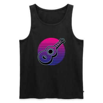 Ukuleles Vitage - Men's Premium Organic Tank Top - black - Front - AI Model Male 178 light (178cm)