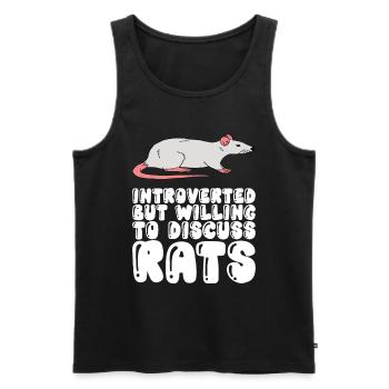 Introvertiert Über Ratten Zu Sprechen - Männer Premium Bio Tank Top - Schwarz - Vorne - Michal (187cm)