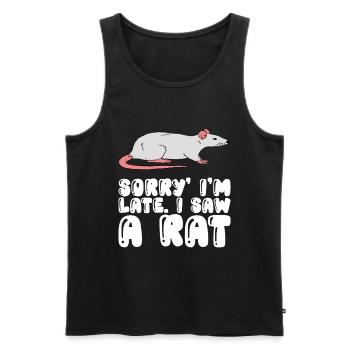 Tut Mir Leid ich habe eine Ratte Gesehen - Männer Premium Bio Tank Top - Schwarz - Vorne - Michal (187cm)