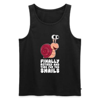 Ruhestand Und Zeit Für Die Schnecken - Männer Premium Bio Tank Top - Schwarz - Vorne - Michal (187cm)