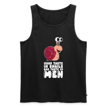 Good Taste In Snails Bad Taste In Men - Men's Premium Organic Tank Top - black - Front - AI Model Male 178 light (178cm)