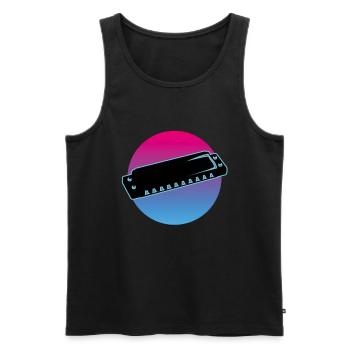 Harmonica - Men's Premium Organic Tank Top - black - Front - Michal (187cm)