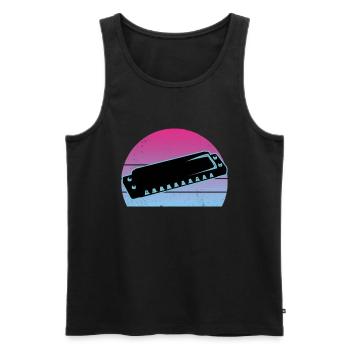 Harmonica - Men's Premium Organic Tank Top - black - Front - Michal (187cm)