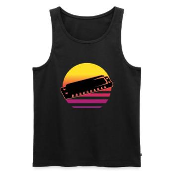 Harmonica - Men's Premium Organic Tank Top - black - Front - Michal (187cm)
