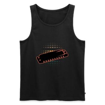 Harmonica - Men's Premium Organic Tank Top - black - Front - Michal (187cm)