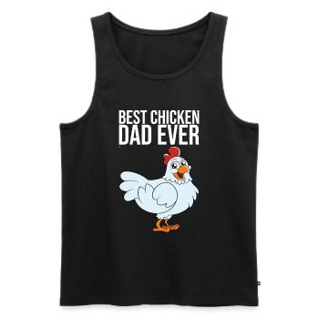 Meilleur père de poulet de tous les temps - Débardeur bio Premium Homme - noir - Devant - Michal (187cm)
