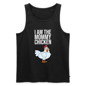 Je suis la maman poulet - Débardeur bio Premium Homme - noir - Devant - AI Model Male 178 light (178cm)