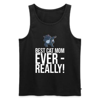 Dabbing Cat Funny Cat - Débardeur bio Premium Homme - noir - Devant - Michal (187cm)