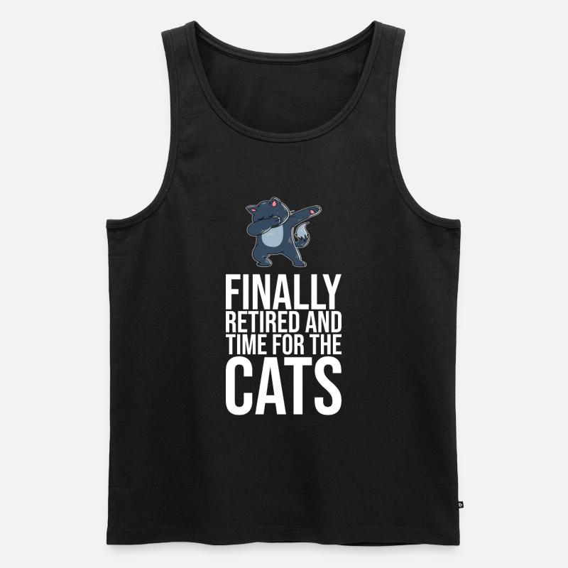 Dabbing Katze Lustige Katze - Männer Premium Bio Tank Top - Schwarz
