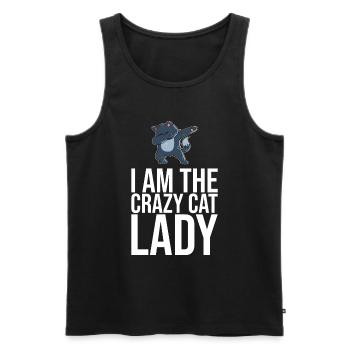 Dabbing Cat Funny Cat - Men's Premium Organic Tank Top - black - Front - AI Model Male 178 light (178cm)