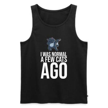 Dabbing Cat Funny Cat - Men's Premium Organic Tank Top - black - Front - AI Model Male 178 light (178cm)