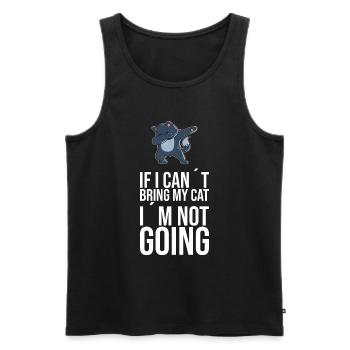 Dabbing Cat Funny Cat - Men's Premium Organic Tank Top - black - Front - AI Model Male 178 light (178cm)